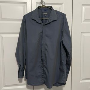 Kenneth Cole Reaction slim fit 16.5 32/33 Grey Men’s Dress Shirt